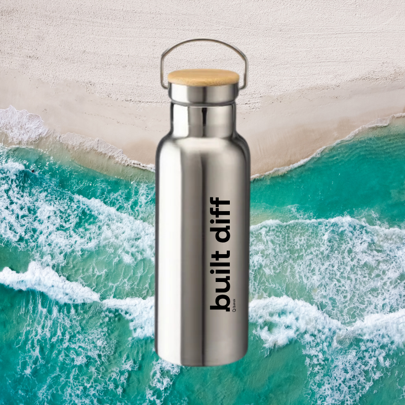 Borraccia Quinck — merch ufficiale Quinck Built diff, €25